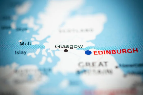 Glasgow Regno Unito Sulla Mappa — Foto Stock
