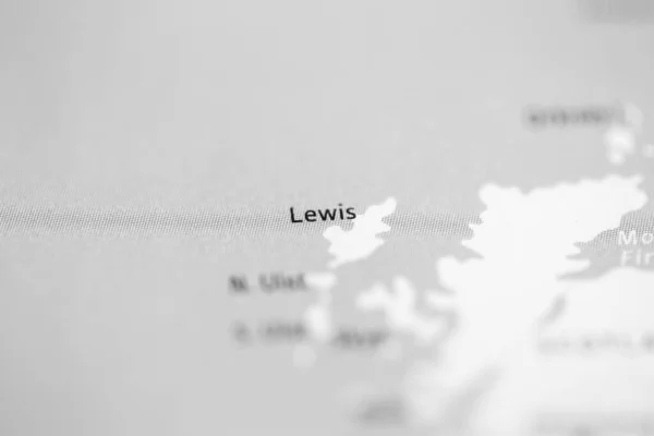 ルイス 地図上のイギリス — ストック写真