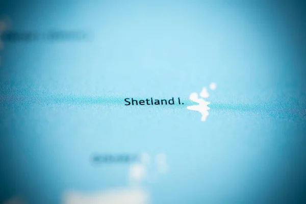 Isola Delle Shetland Regno Unito Sulla Mappa — Foto Stock