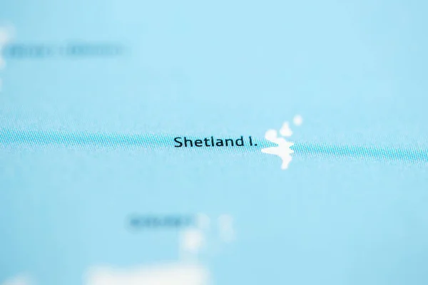 Ilha Shetland Reino Unido Mapa — Fotografia de Stock