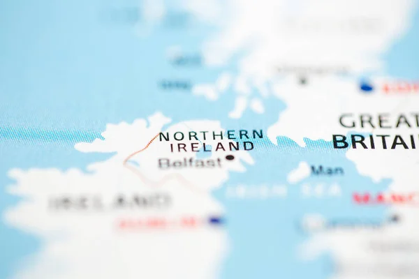 北アイルランド 地図上のイギリス — ストック写真