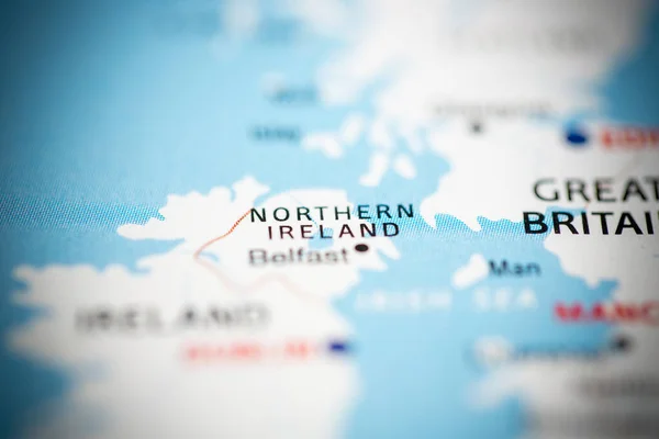 北アイルランド 地図上のイギリス — ストック写真
