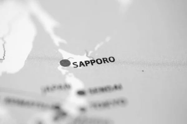 Sapporo. Japan on the map