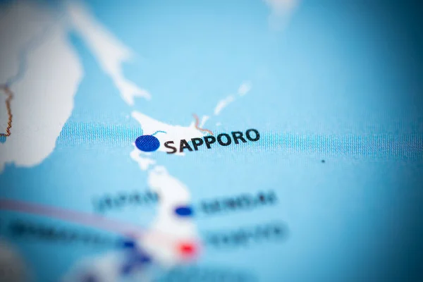 Sapporo. Japan on the map