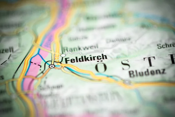Feldkirch Austria Mapie — Zdjęcie stockowe