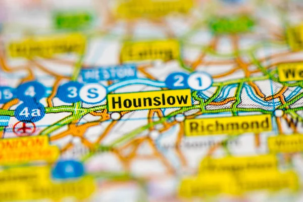 Hounslow Reino Unido Mapa — Foto de Stock