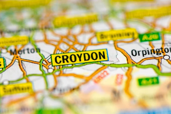 Croydon United Kingdom Map — Stock Photo, Image
