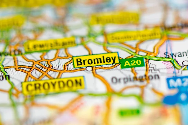 Bromley Reino Unido Mapa —  Fotos de Stock