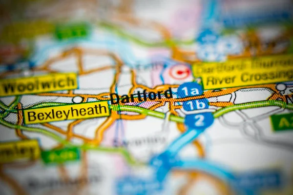 Dartford Reino Unido Mapa — Fotografia de Stock