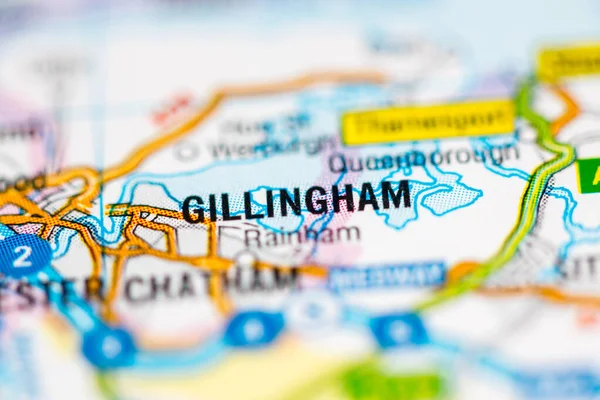 Gillingham Regno Unito Sulla Mappa — Foto Stock