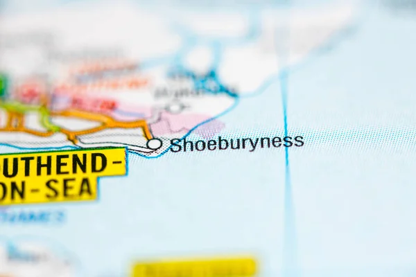 Shoeburyness Reino Unido Mapa — Fotografia de Stock