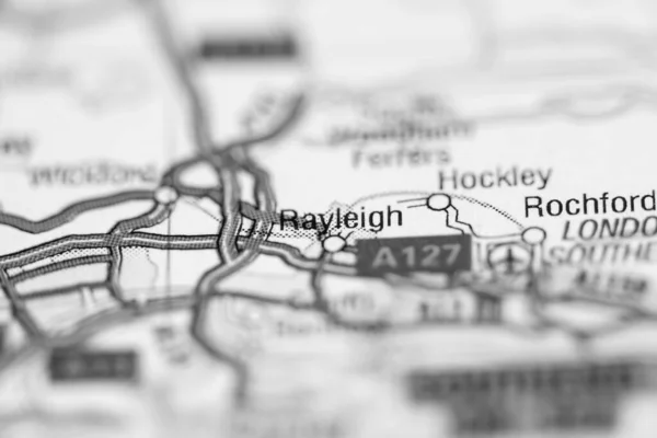 Rayleigh Reino Unido Mapa — Fotografia de Stock