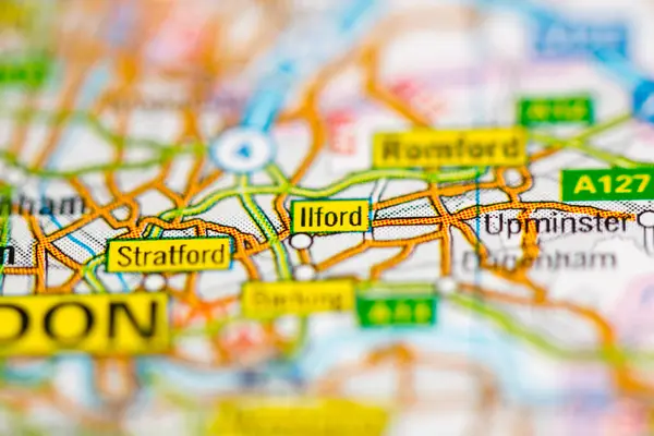 Ilford United Kingdom Map — Stock Photo, Image