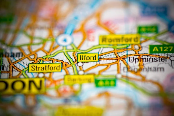 Ilford United Kingdom Map — Stock Photo, Image