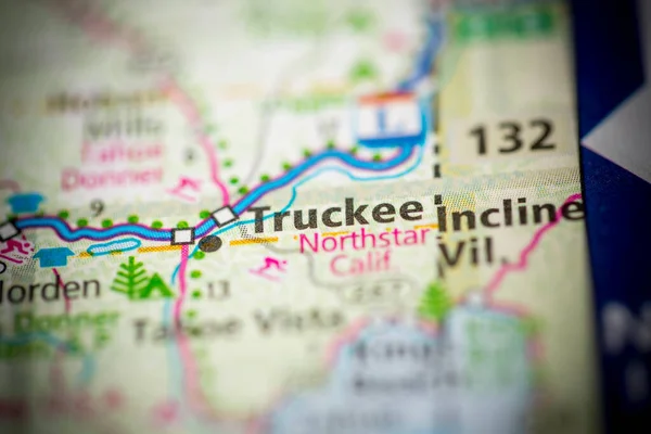 Een Truckee Californië Usa Interactieve Kaart — Stockfoto