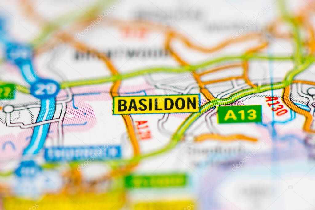 Basildon. United Kingdom on the map