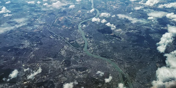 Veduta Aerea Del Centro Londra Con Grattacieli Edifici Westminster Stadi — Foto Stock