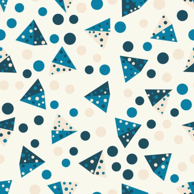 Kusursuz soyut geometrik desen. Kumaş, ambalaj, tekstil, duvar kâğıdı ve giysi için yaratıcı çocuk dokusu. Vektör illüstrasyonu.