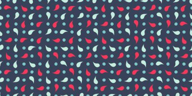 Kusursuz soyut desen. Kumaş, ambalaj, tekstil, duvar kağıdı ve giysi için yaratıcı doku. Vektör çizimi. Renkli arkaplan.