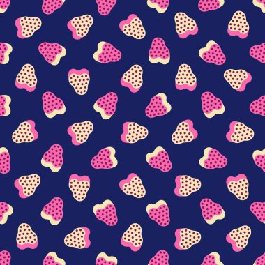 Kusursuz soyut desen. Kumaş, ambalaj, tekstil, duvar kağıdı ve giysi için yaratıcı doku. Vektör çizimi. Renkli arkaplan.