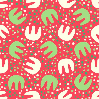 Kusursuz soyut desen. Kumaş, ambalaj, tekstil, duvar kağıdı ve giysi için yaratıcı doku. Vektör çizimi. Renkli arkaplan.