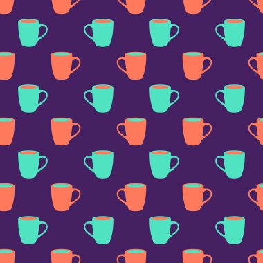 Kusursuz soyut desen. Kumaş, ambalaj, tekstil, duvar kağıdı ve giysi için yaratıcı doku. Vektör çizimi. Renkli arkaplan.