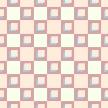 Kusursuz soyut desen. Kumaş, ambalaj, tekstil, duvar kağıdı ve giysi için yaratıcı doku. Vektör çizimi. Renkli arkaplan.