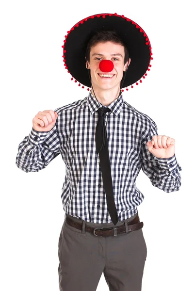 Knappe man in een sombrero — Stockfoto