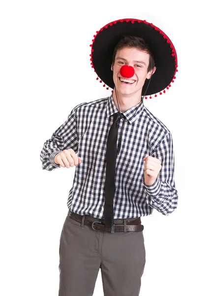 Schöner Mann im Sombrero — Stockfoto