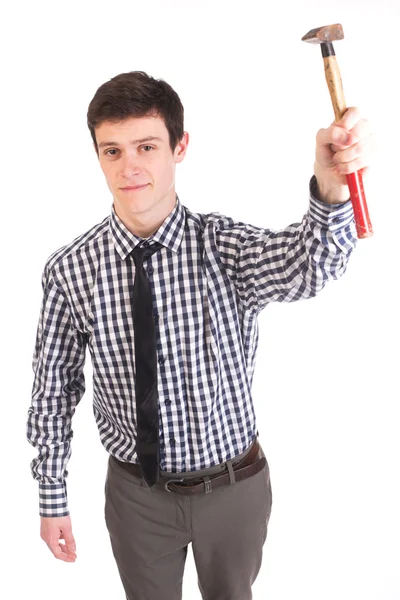 Homem bonito com ferramentas — Fotografia de Stock