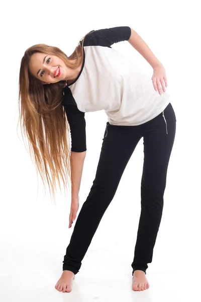 Chica joven haciendo ejercicio deportivo —  Fotos de Stock