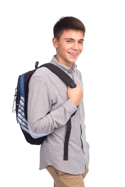 Joven con mochila — Foto de Stock