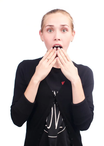 Chica joven haciendo caras —  Fotos de Stock