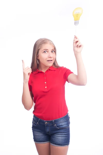 Menina bonita posando em estúdio — Fotografia de Stock