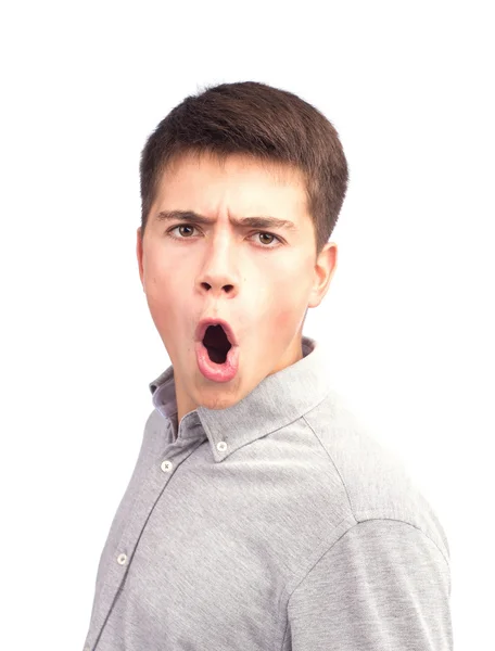 Young man making face — Stock Photo, Image