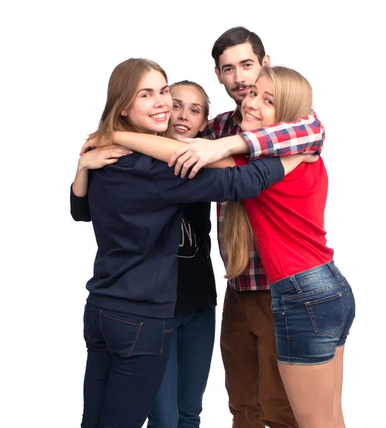 Casual jonge mensen poseren Stockfoto