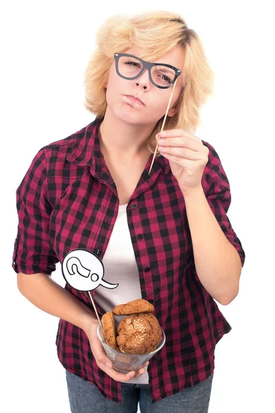 Pretty girl with food — Stock Photo, Image