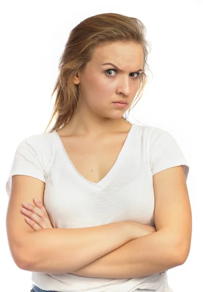 Shocked young woman — Stock Photo, Image