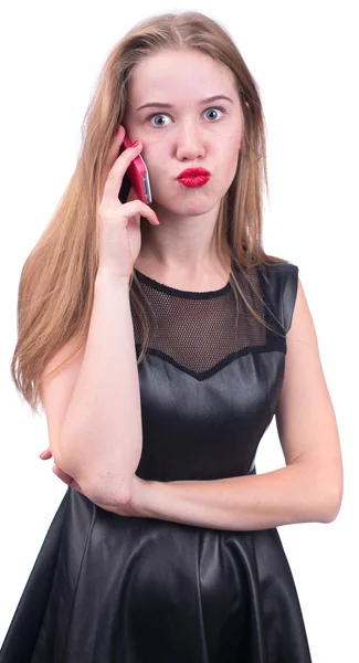 Женщина разговаривает по телефону — стоковое фото