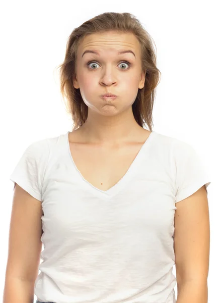 Shocked young woman Royalty Free Stock Images