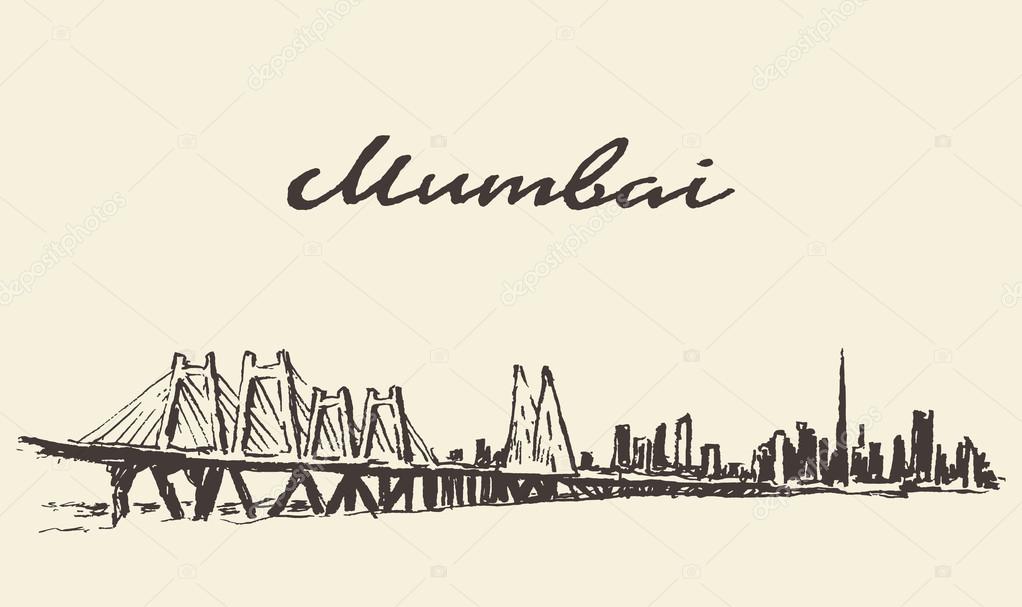 Single continuous line drawing of Mumbai city skyline India Stock Vector  Vector And Low Budget Royalty Free Image Pic ESY061508357  agefotostock