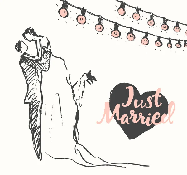 Just Married Sketch Photos and Images