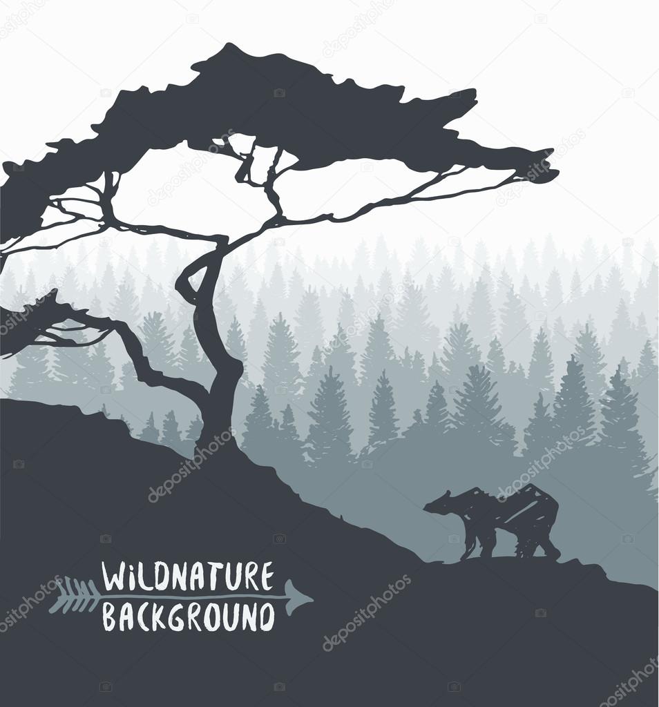 Free Free 211 Silhouette Bear Mountain Svg SVG PNG EPS DXF File