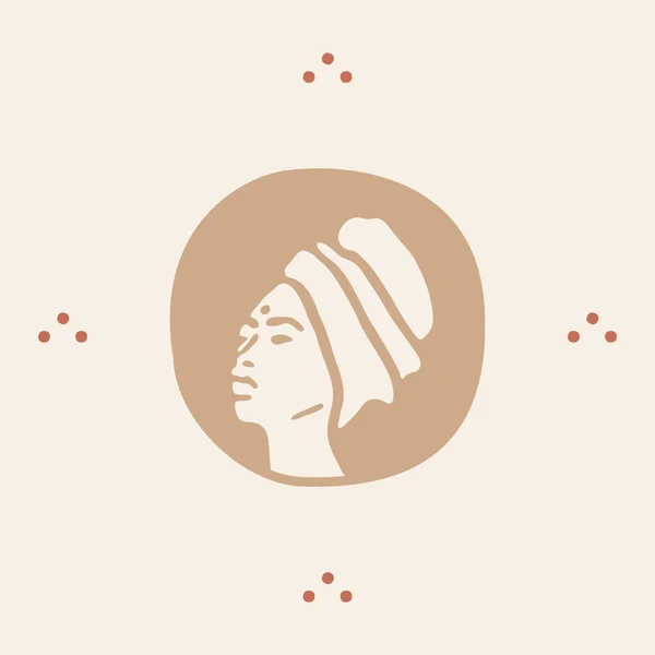 Współczesny kobiecy portret kobiety logotyp wektor — Wektor stockowy
