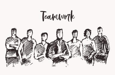 Business concept group of people teamwork vector