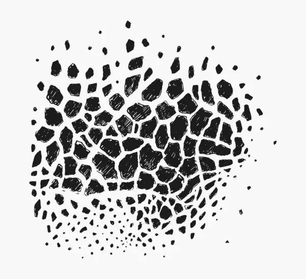 Detail kreslené vektorové žirafy textury tisk vzor — Stockový vektor