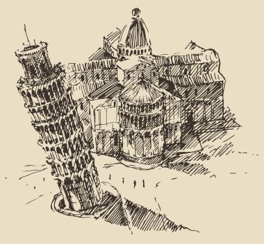 Pisa Kulesi el çekilmiş