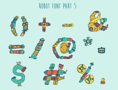Çizgi film robot yazı tipi