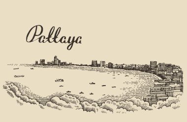 Pattaya Beach el çekilmiş