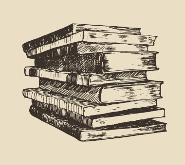 Yığın kitap el çekilmiş
